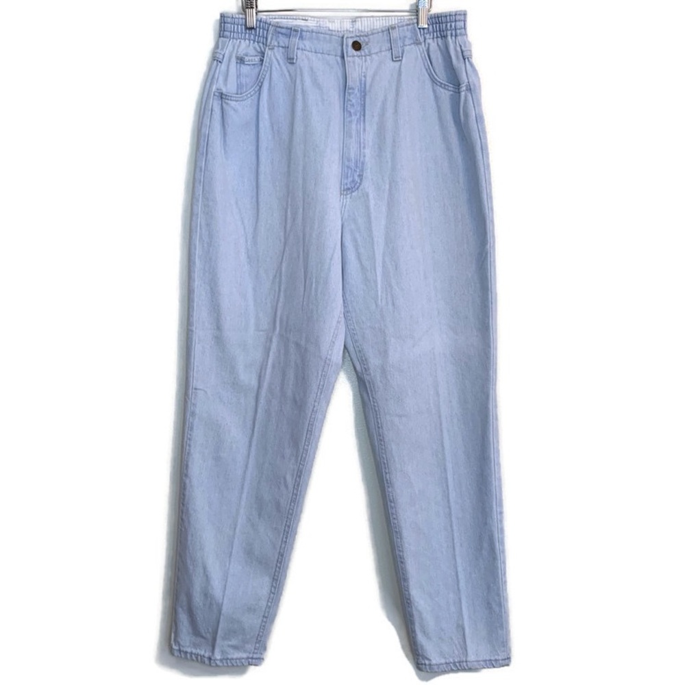 VINTAGE LEE Mom Jeans 16 31" Light Wash Plus